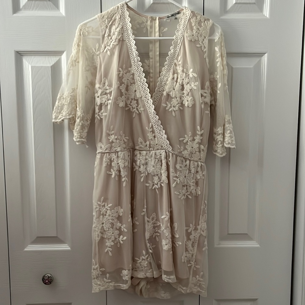 White lace romper